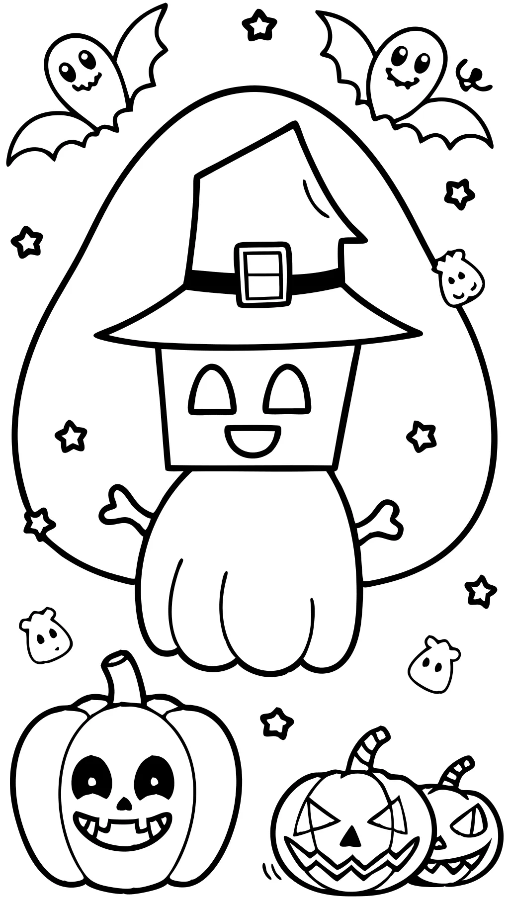 happy halloween coloring pages